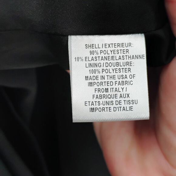 MILLY Asymmetrical Charlotte Skirt in Black - Size 8 - Picture 13 of 13